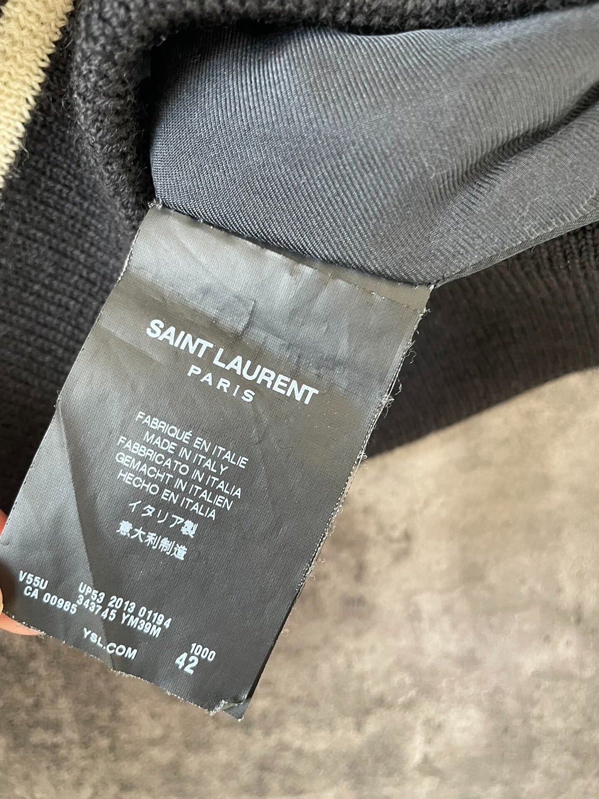 Saint Laurent Black Lambskin Wool Teddy Jacket