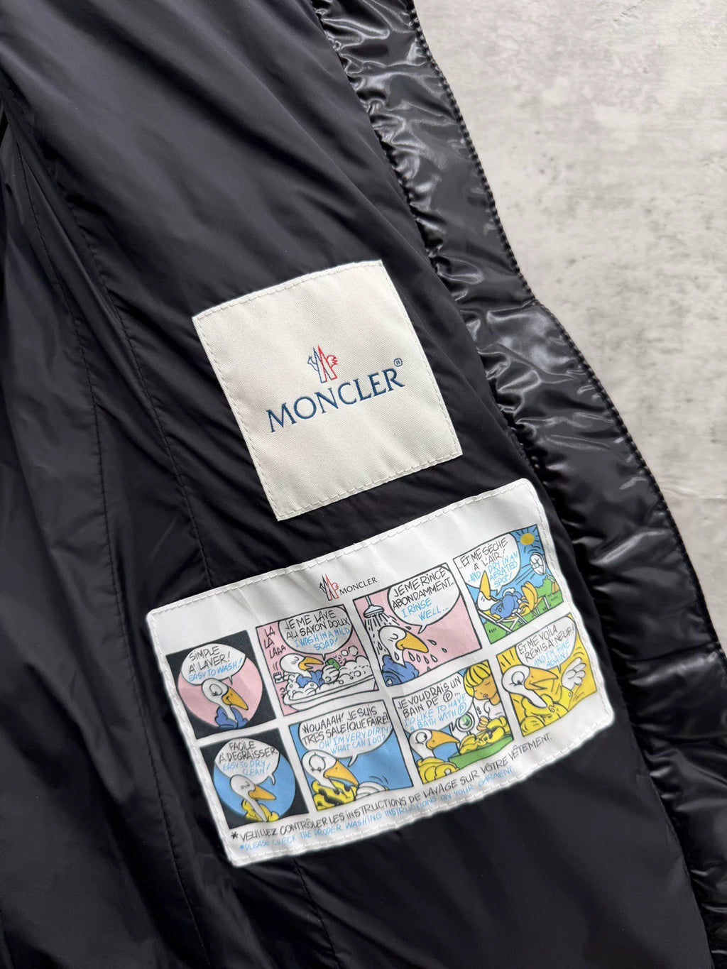 Moncler Belloy Glossy Fur-Collar Down Coat