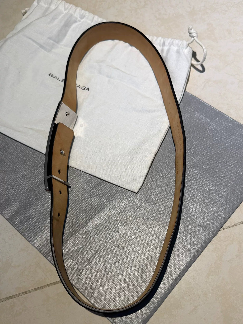 Balenciaga Studded Black Belt