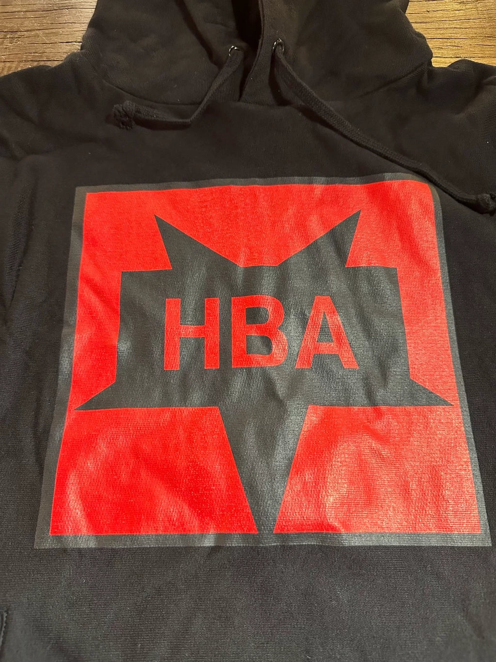 HBA Hood By Air FW15 Black Inverted Pentagram Hooded Cotton Sweatshirt