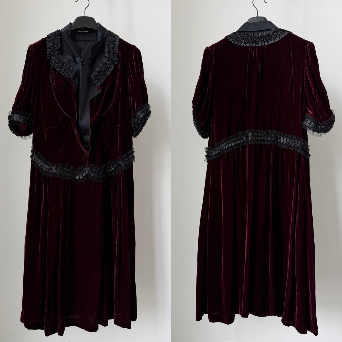 Comme Des Garcons Rei Kawakubo 2006 mainline Mask season velvet dress