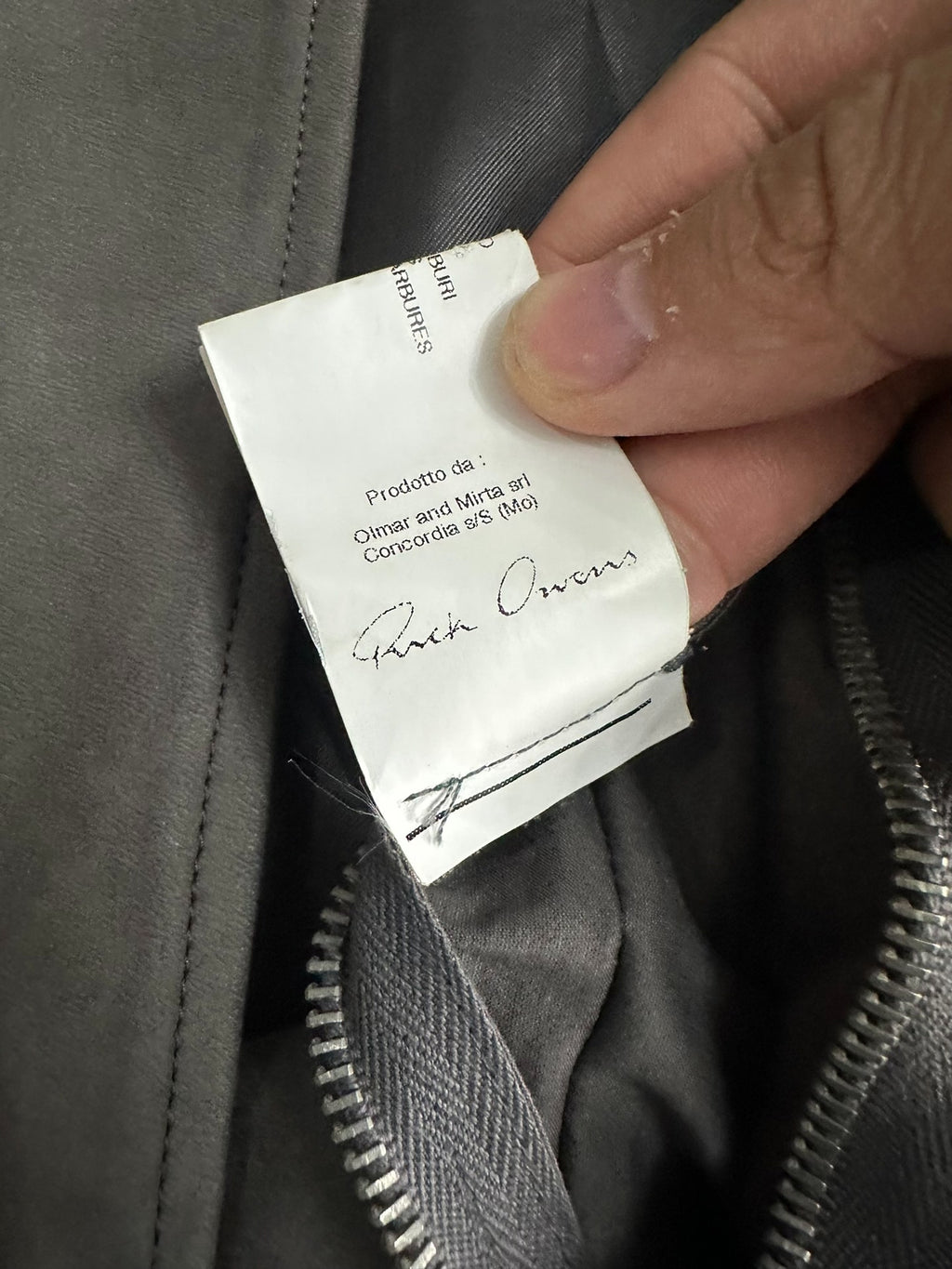 Rick Owens mainline leather jacket