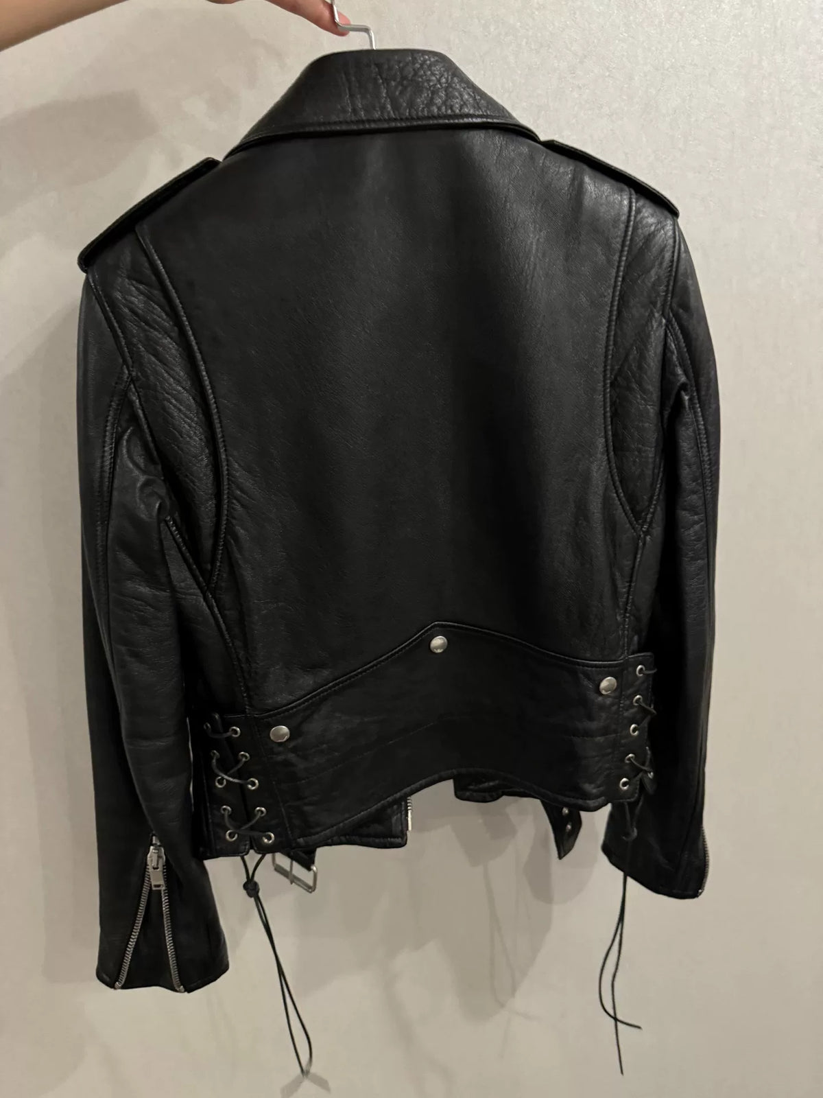 SLP Snake Skin Fringe Leather Jacket