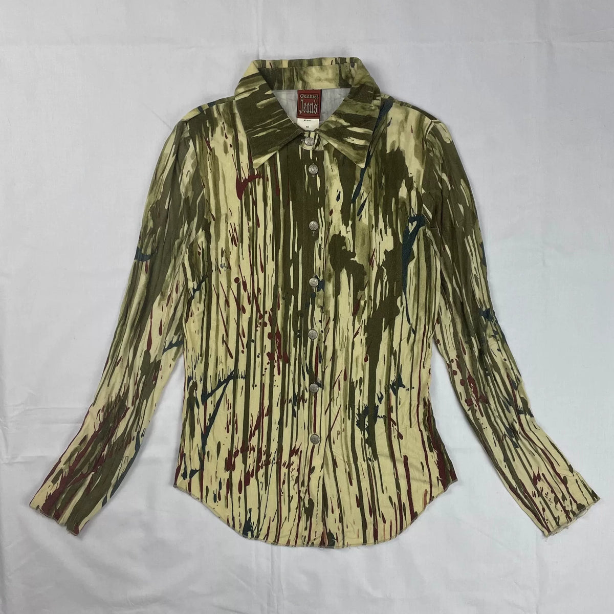 1996 Jean Paul Gaultier Blood-Dripping Stretch Shirt and Skirt Set