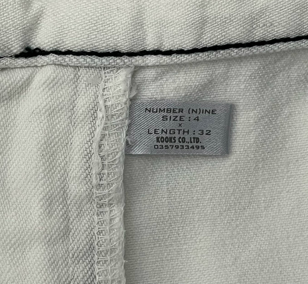 Number (n)ine 02SS "The Modern Age" White Pants
