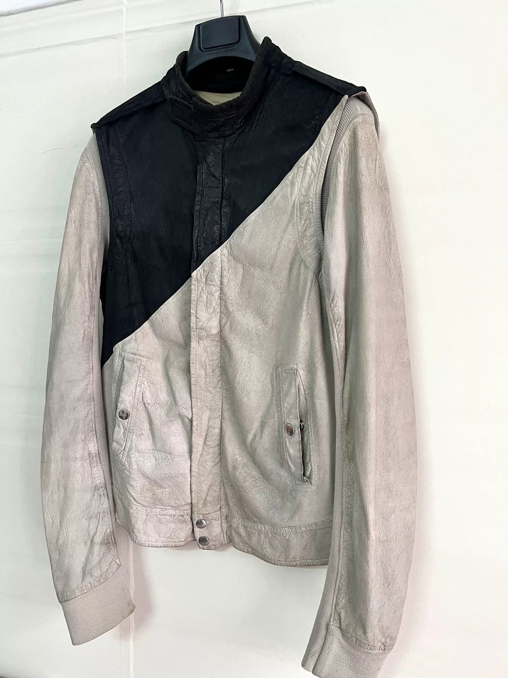 Rick Owens racing leather jacket