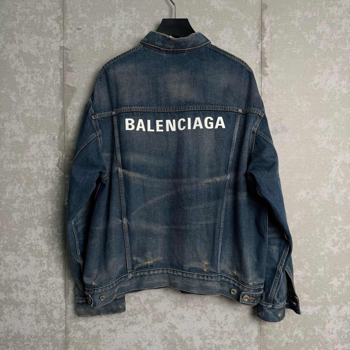 Balenciaga Denim Distressed Jacket