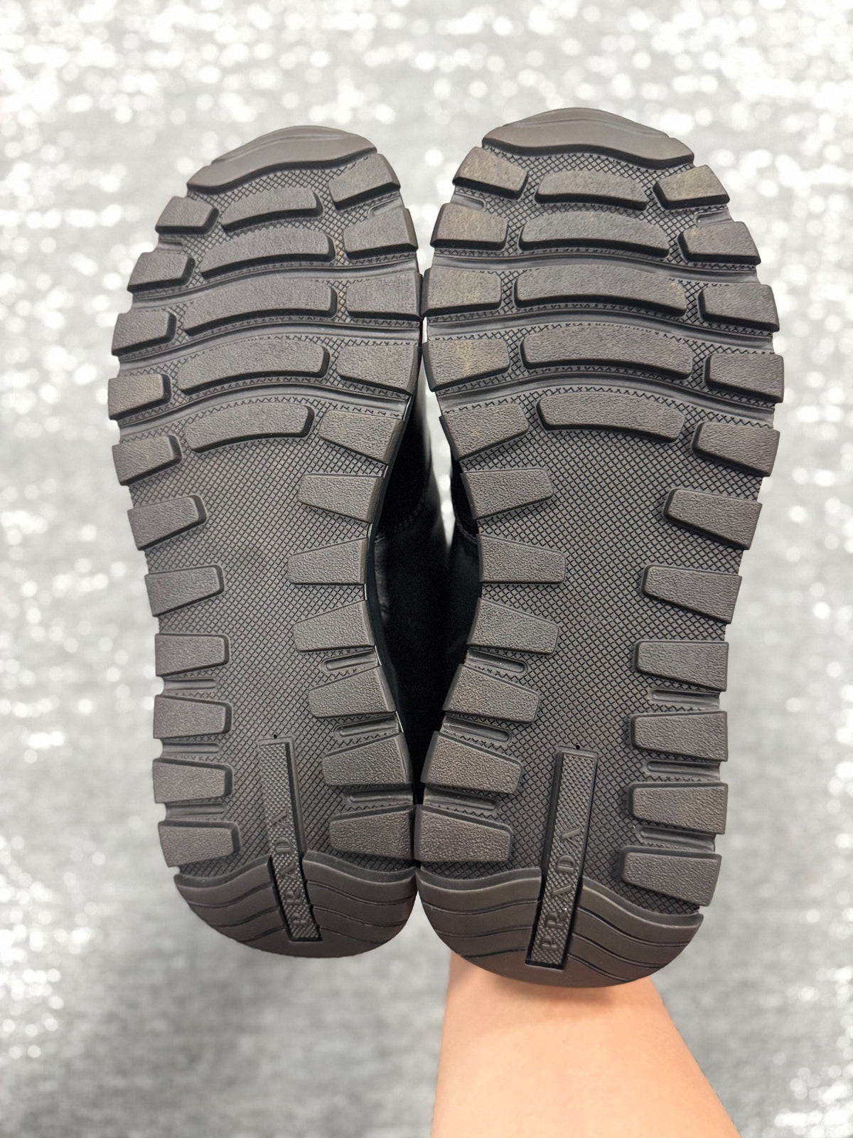 Prada Triangle Logo Black Loafers