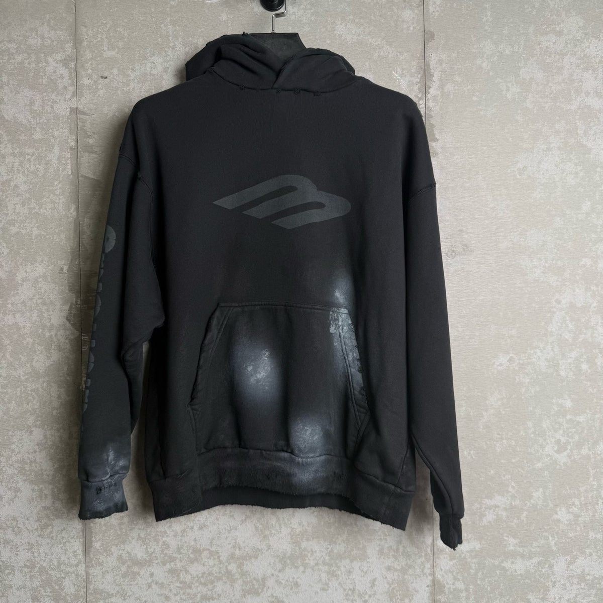 Balenciaga Hooded 3b Paint-Splatter Hoodie