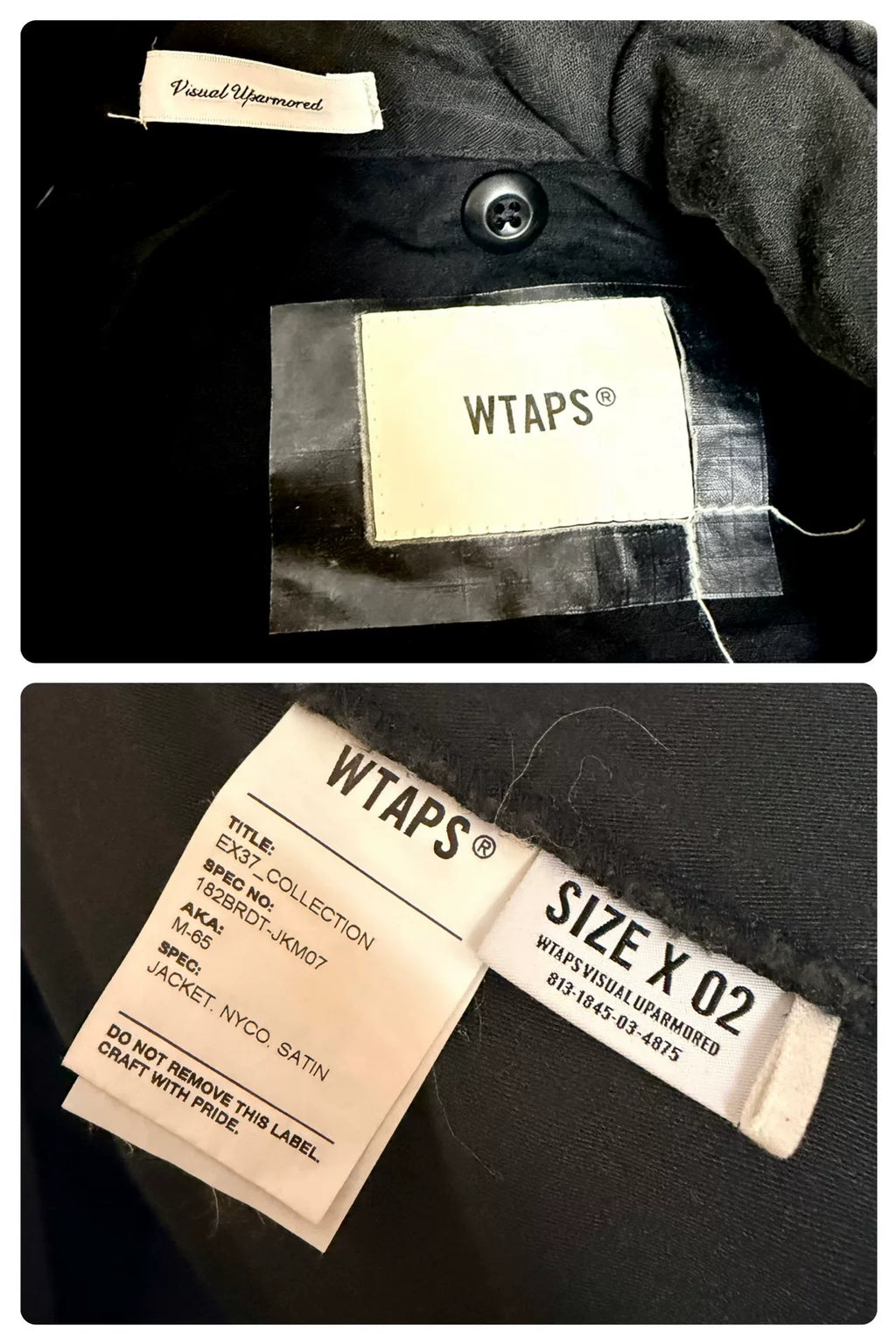 Wtaps 18AW Wmill-65 Nyco. Satin Mill Black Jacket