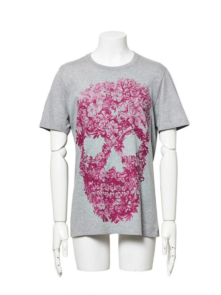 Alexander McQueen SS07 Rose Skull Cotton T-Shirt
