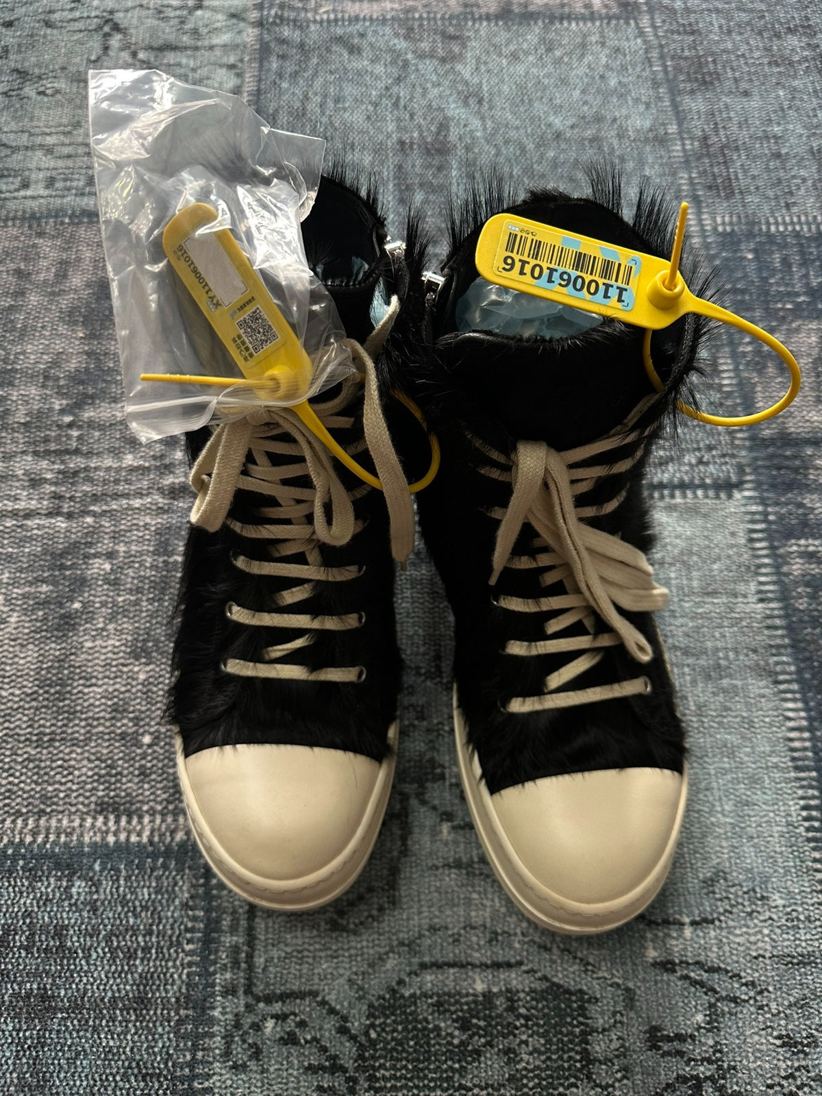 Rick Owens Horsehair High-Top Sneakers