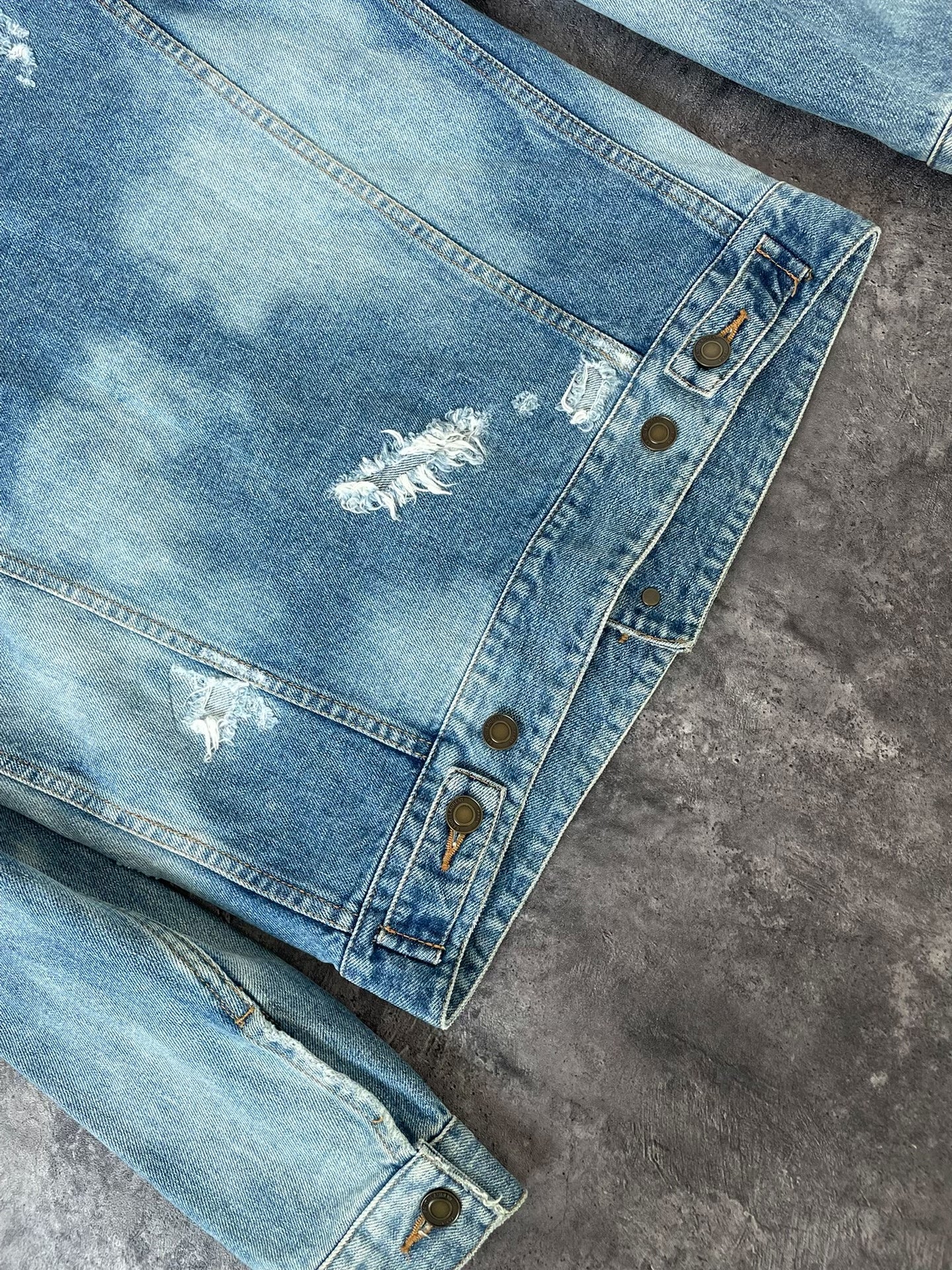 Saint Laurent SS17 Distressed Sweet Dreams  Denim Jacket