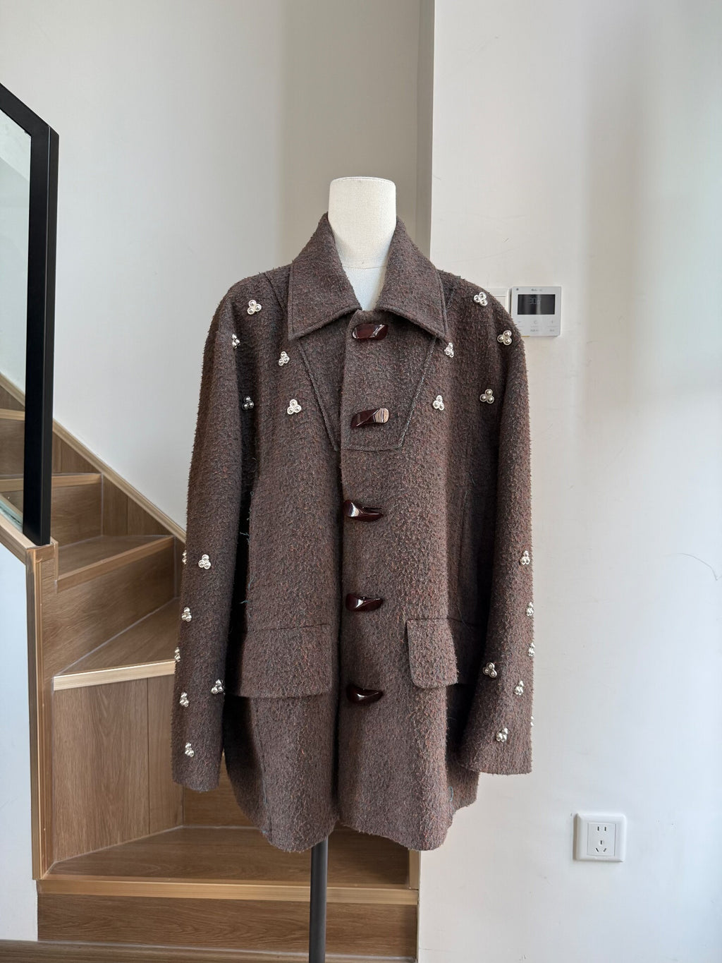 Namacheko Eternal Flower Beaded Collared Coat
