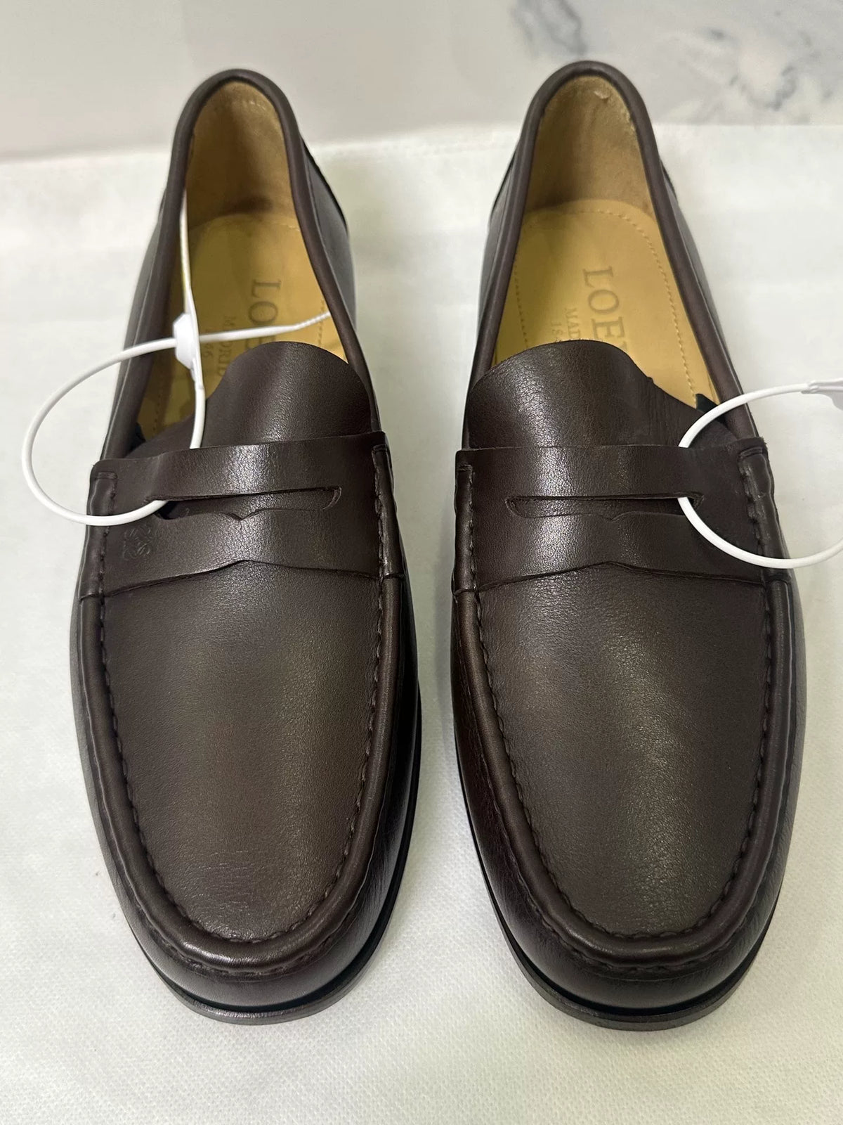 Loewe Brown Classic Slip-On Leather Loafers