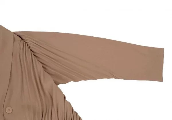 Issey Miyake Vintage Brown Pleated Top
