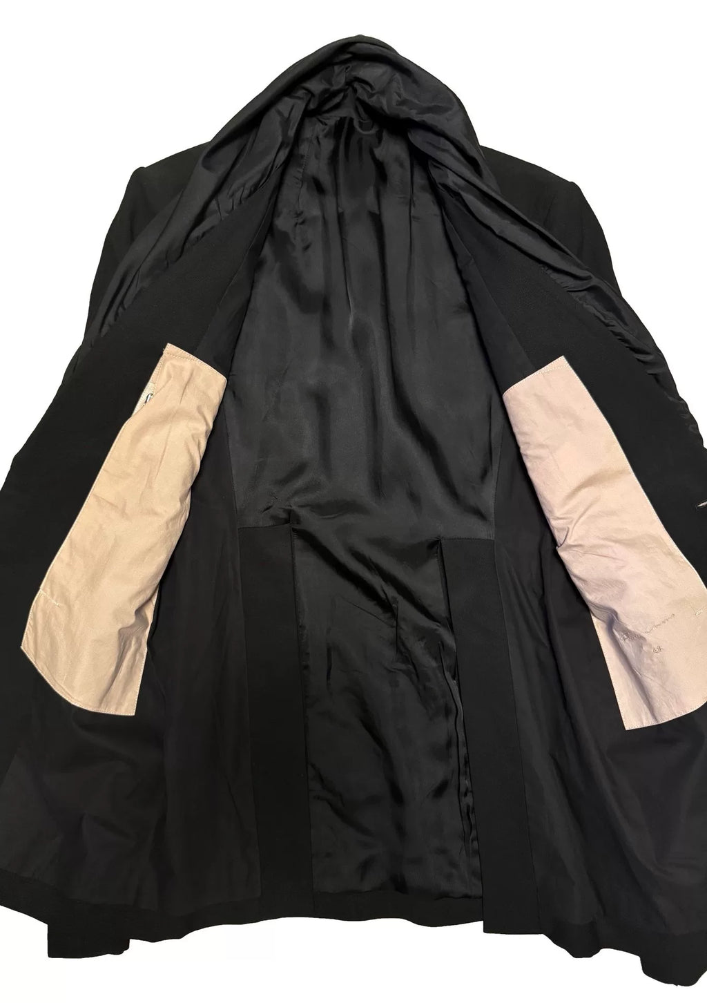 Rick Owens Mainline Shawl-Collar Wool Beige Suit