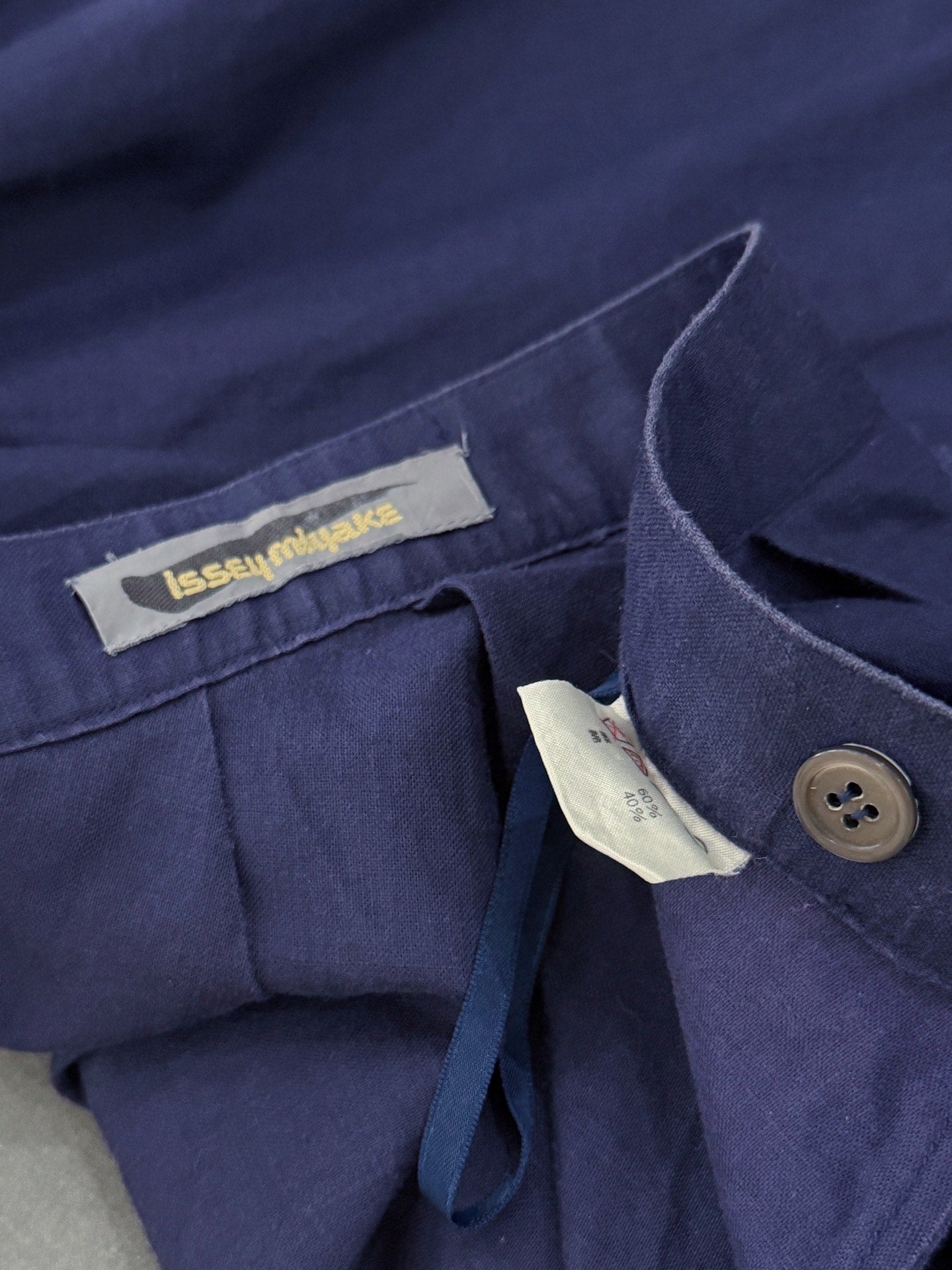 Issey Miyake 1980s Asymmetric Cotton Linen Skirt - Devines