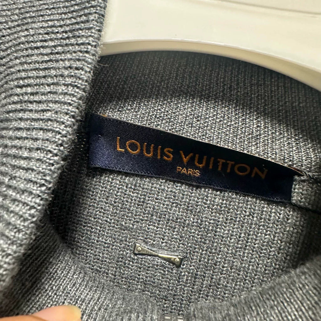 Louis Vuitton Embroidered Logo Zip Sweater