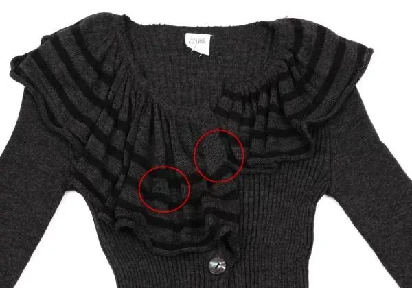 Jean Paul Gaultier Vintage Grey Striped Knit Sweater