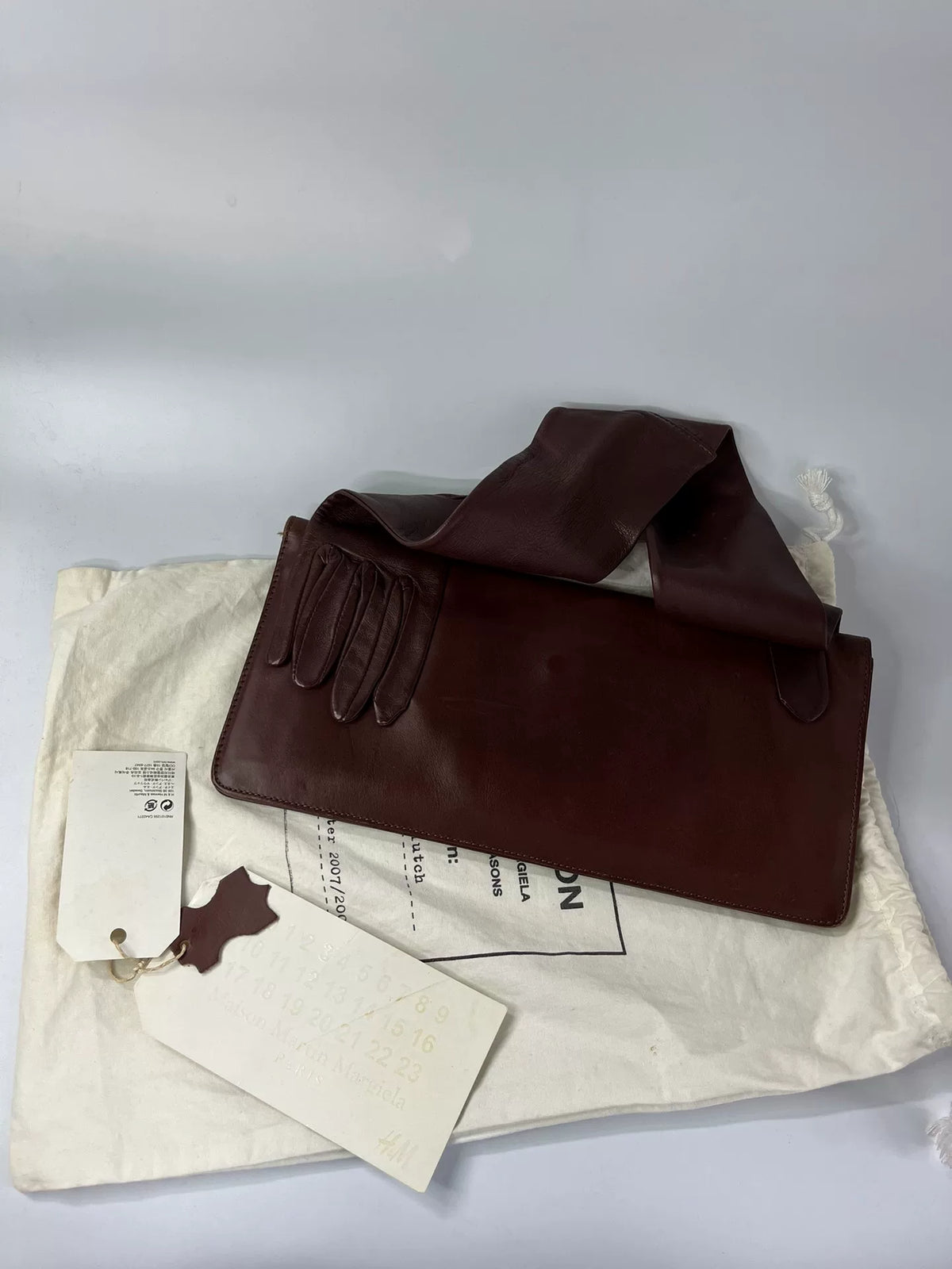 Maison Margiela x H&M collaboration, dark red, glove bag