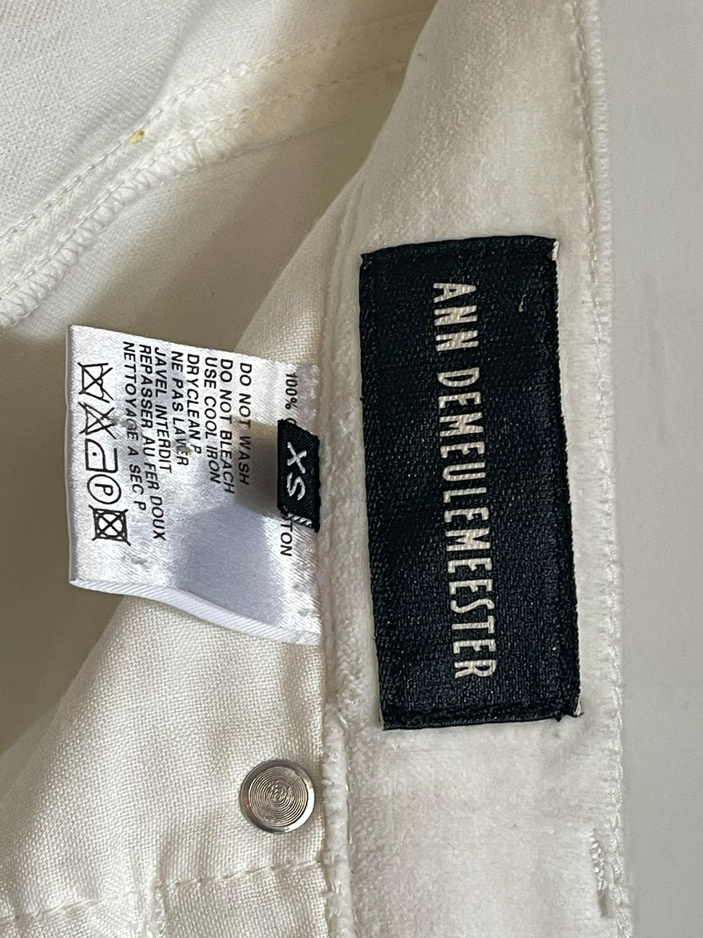 Ann Demeulemeester Velvet Denim Cotton Trousers