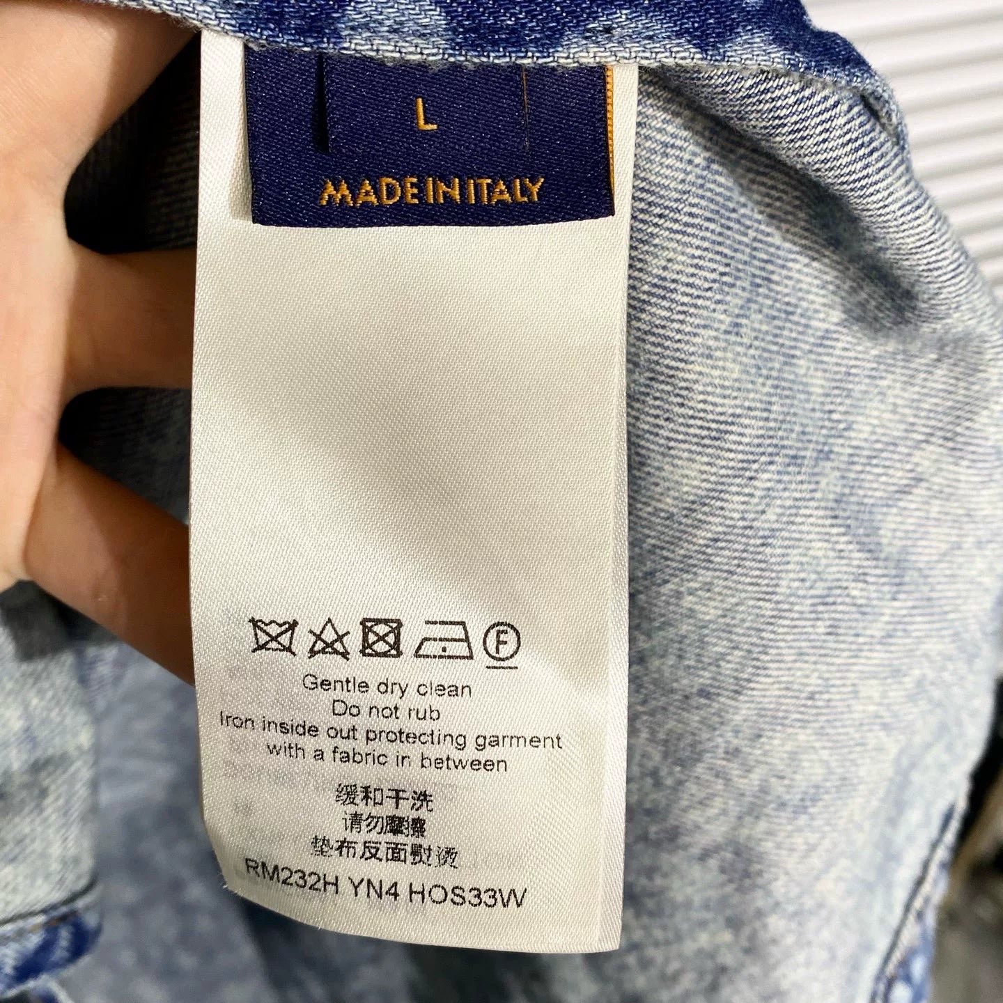 Louis Vuitton Denim Short Sleeve Yayoi Kusama Polka Dot All-Over Print Embroidered Logo Denim Blue Shirt