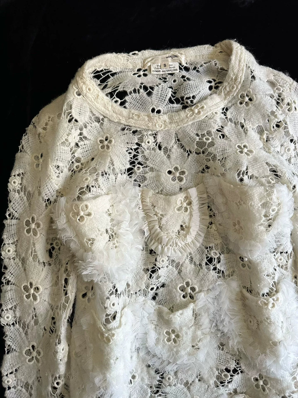 Comme Des Garcons 2015 Cream Wool Top