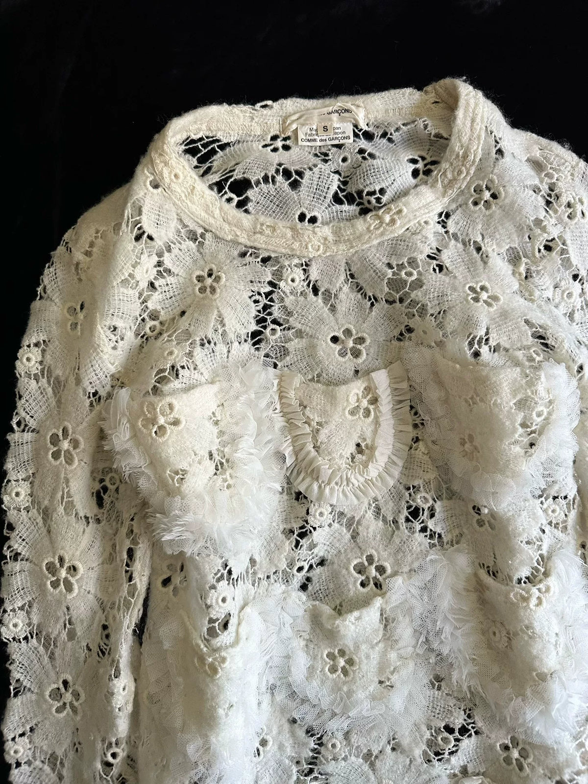 Comme Des Garcons 2015 Cream Wool Top