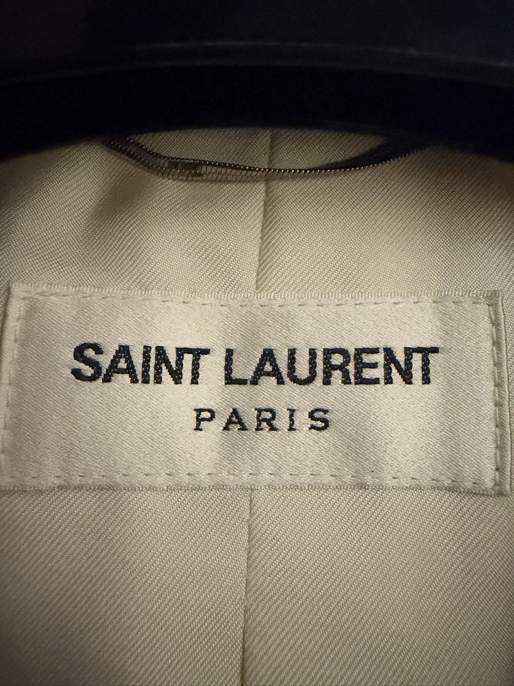 Saint Laurent Paris FW19 Off-White Peak-Lapel Double-Breasted Wool Blazer