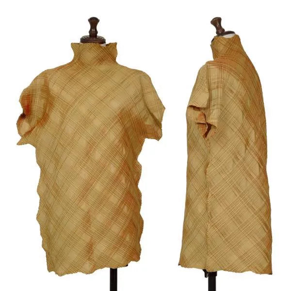 Issey Miyake Vintage Yellow Pleated Top