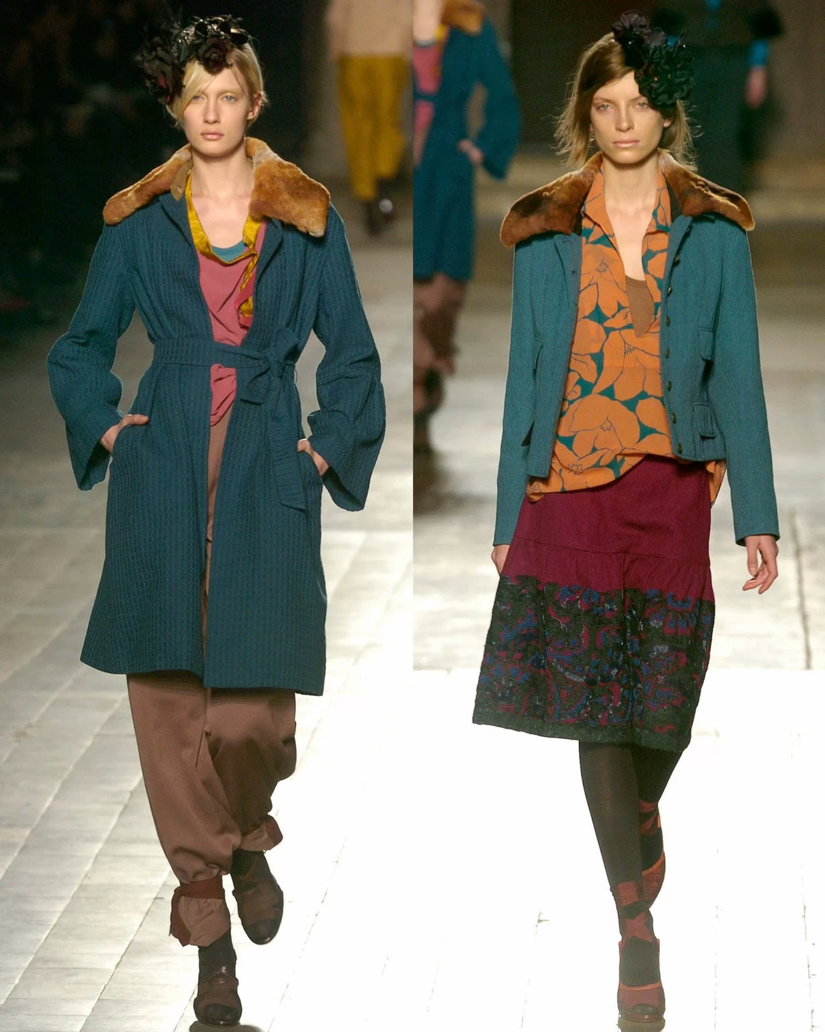 Dries van Noten Blue Runway Coat