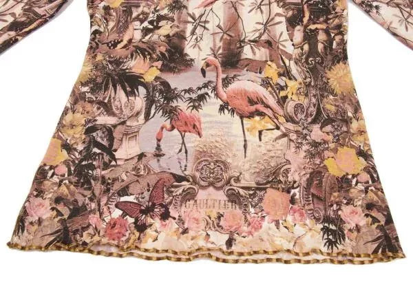 Jean Paul Gaultier Vintage Beige Flamingo Top
