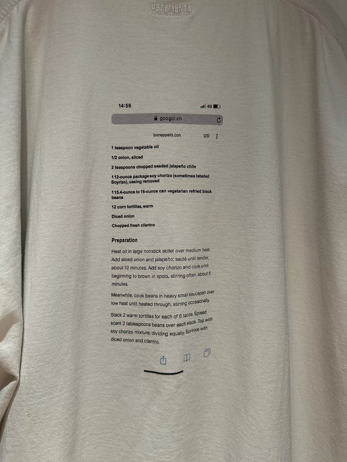 Vetements Vegan Taco short-sleeve T-shirt