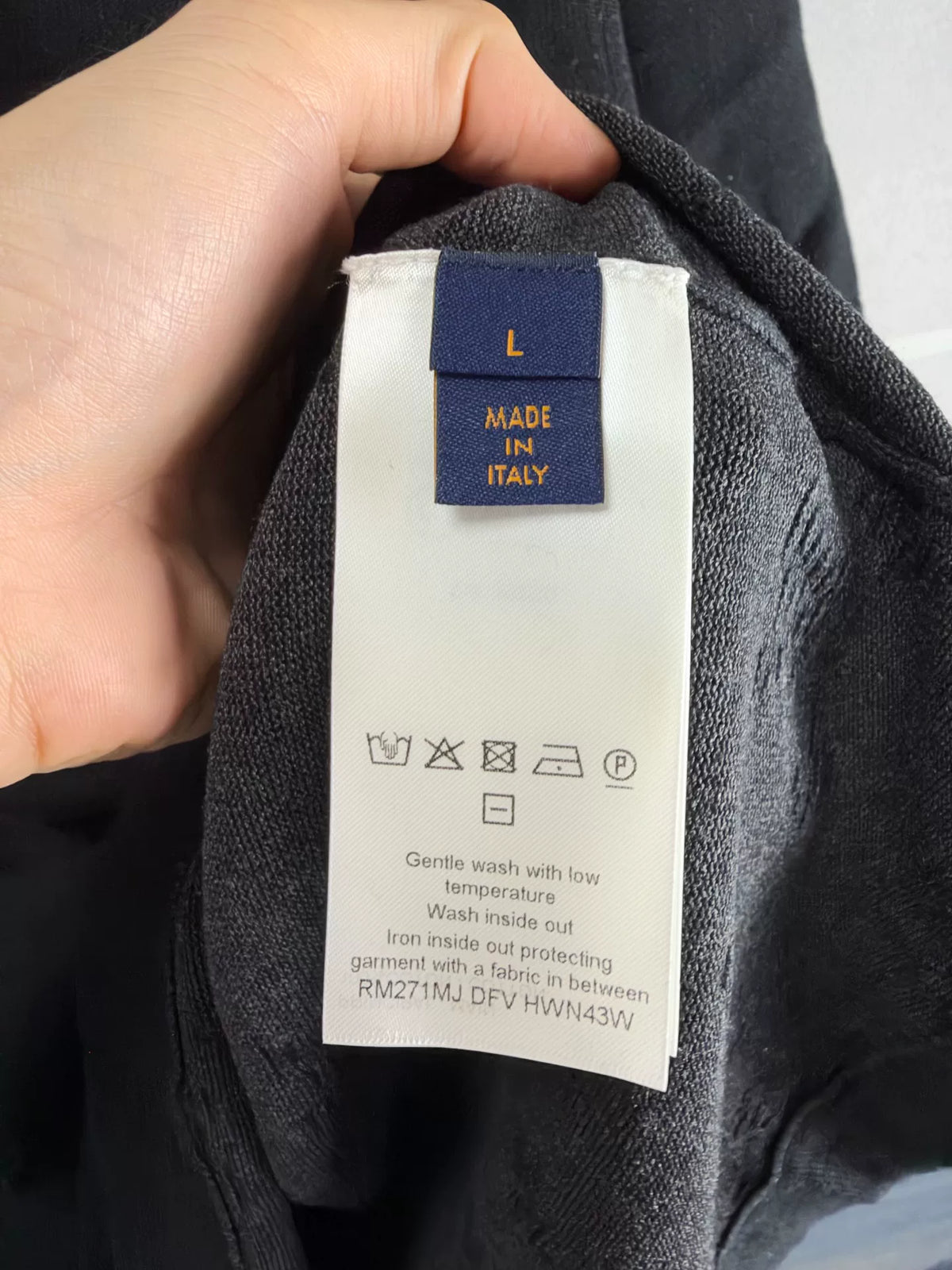 Louis Vuitton SS27 Black Gradient Knit Short Sleeve Top