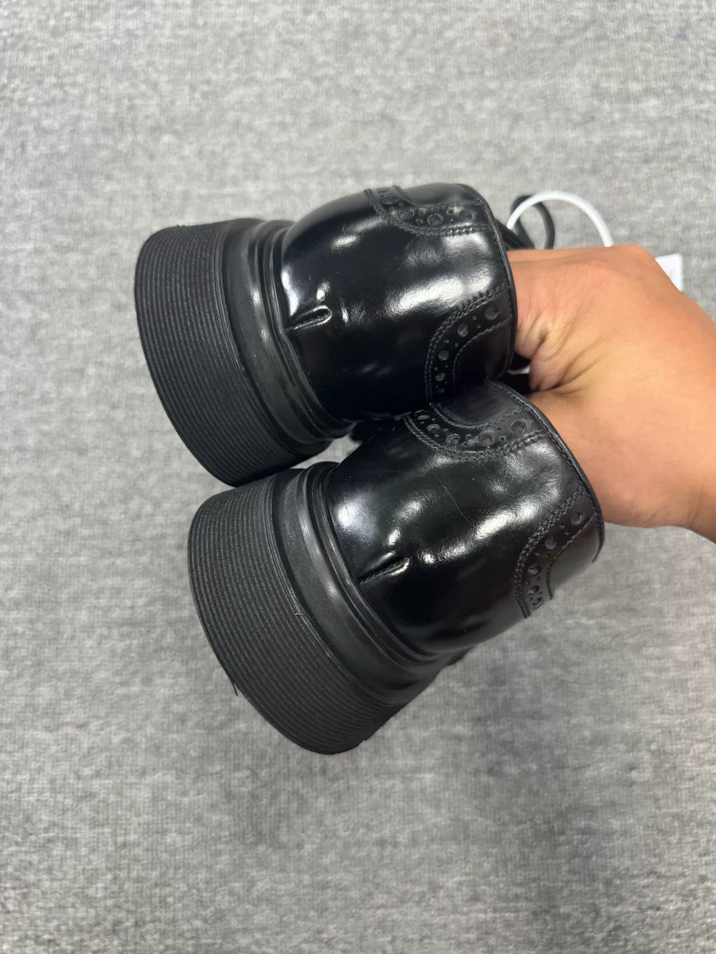 Prada Embossed Platform Leather Loafers