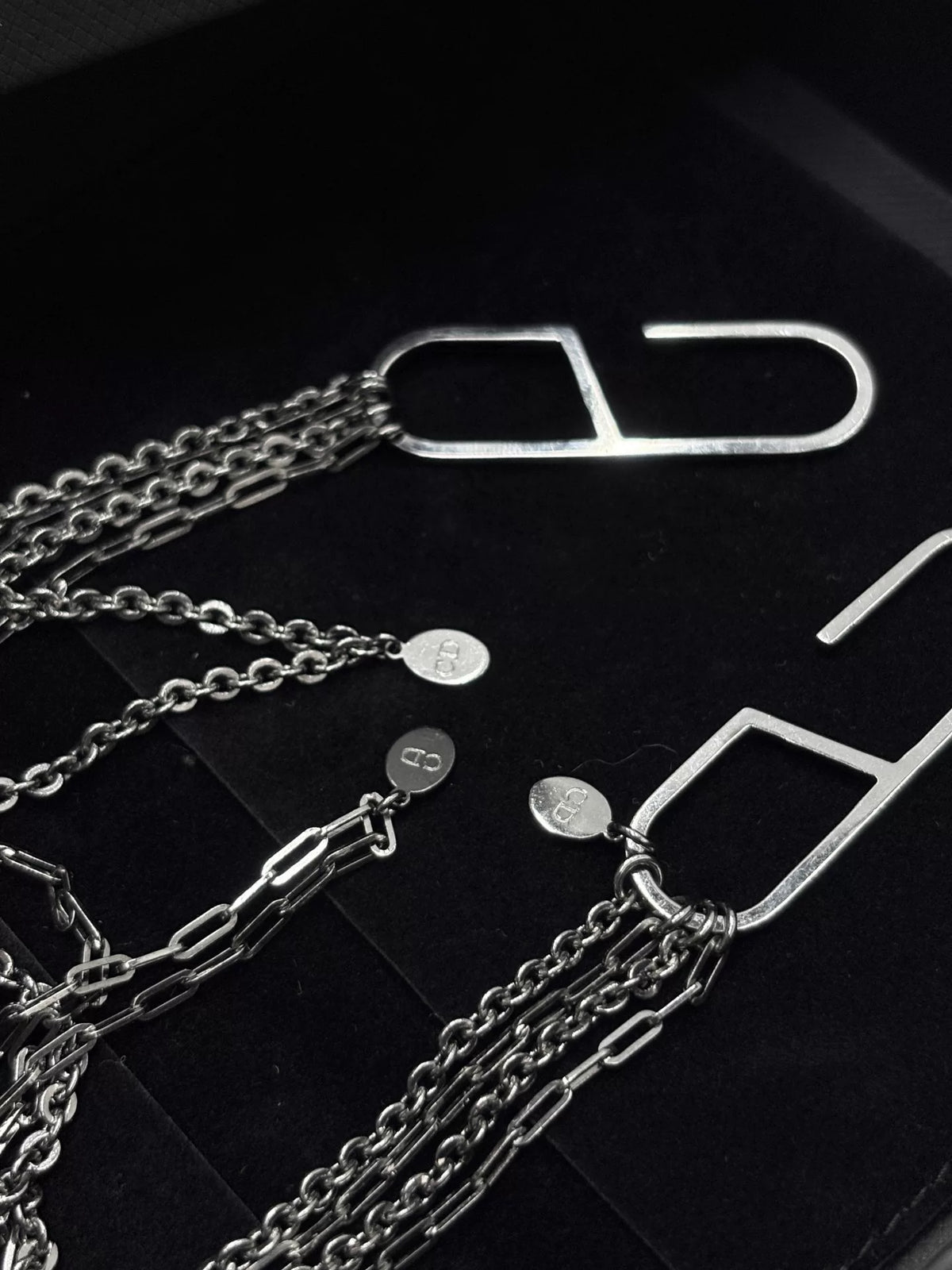 Dior Homme SS09 Rhodium-Plated Brass Quadruple Chain Keychain
