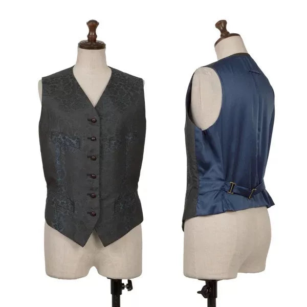 Jean Paul Gaultier Vintage Blue Patterned Vest