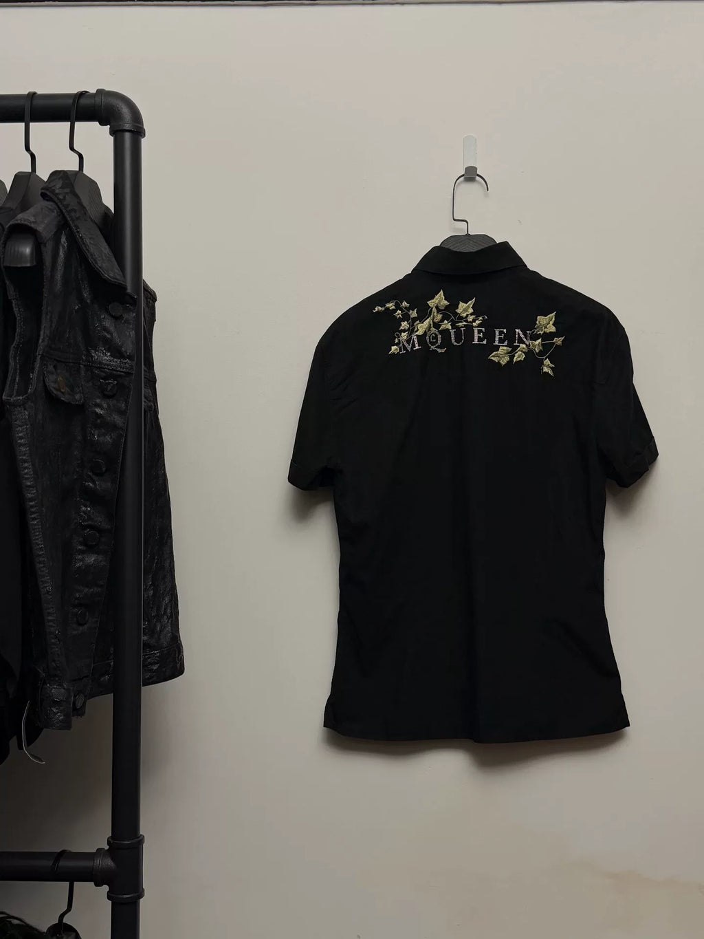 Alexander McQueen SS97 Floral Embroidery Cotton Shirt