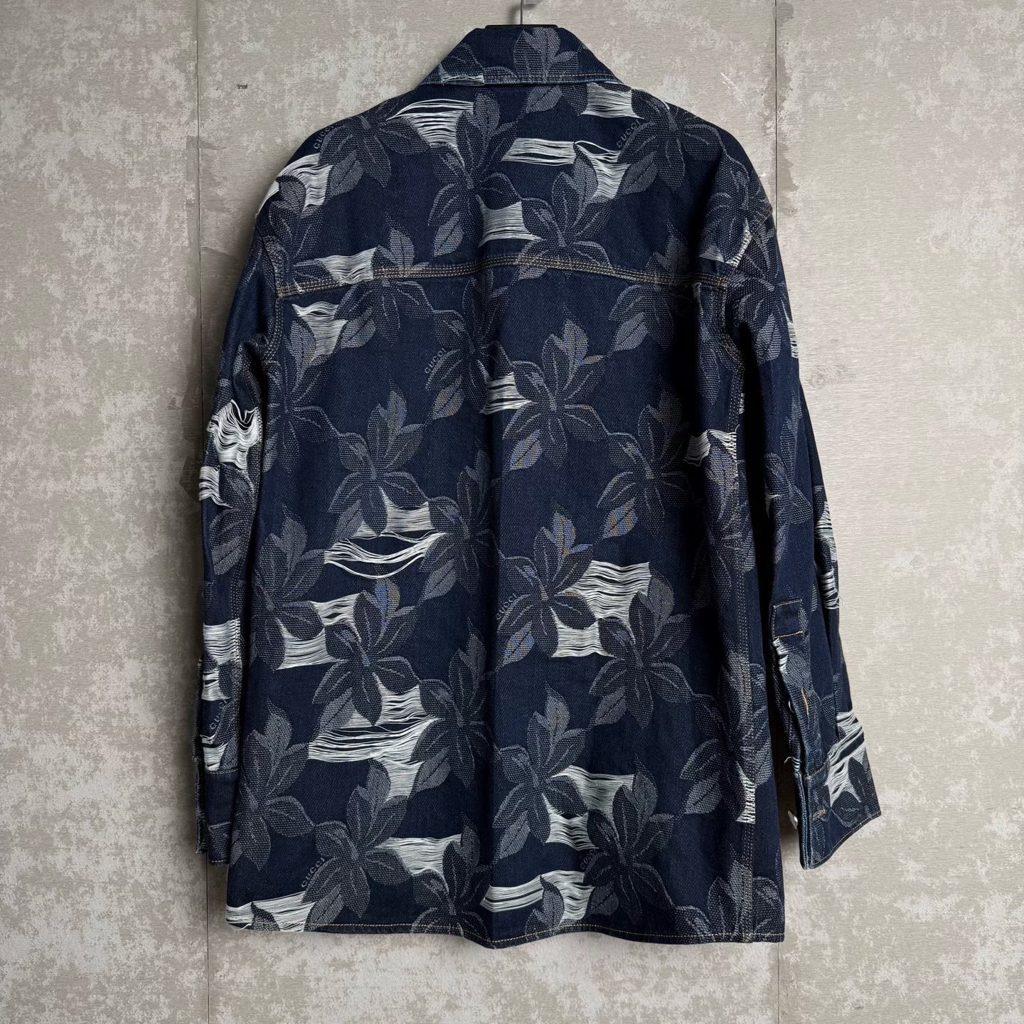Gucci Floral Embroidered Denim Shirt