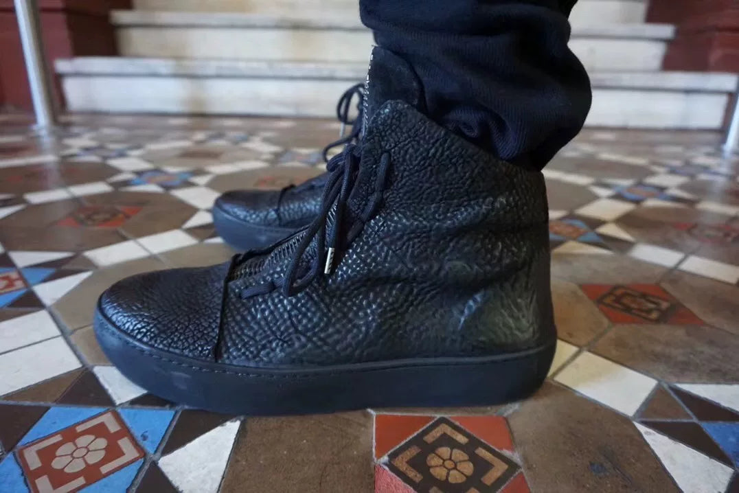 Isaac Sellam AW18 Black Back Stapled Sneakers