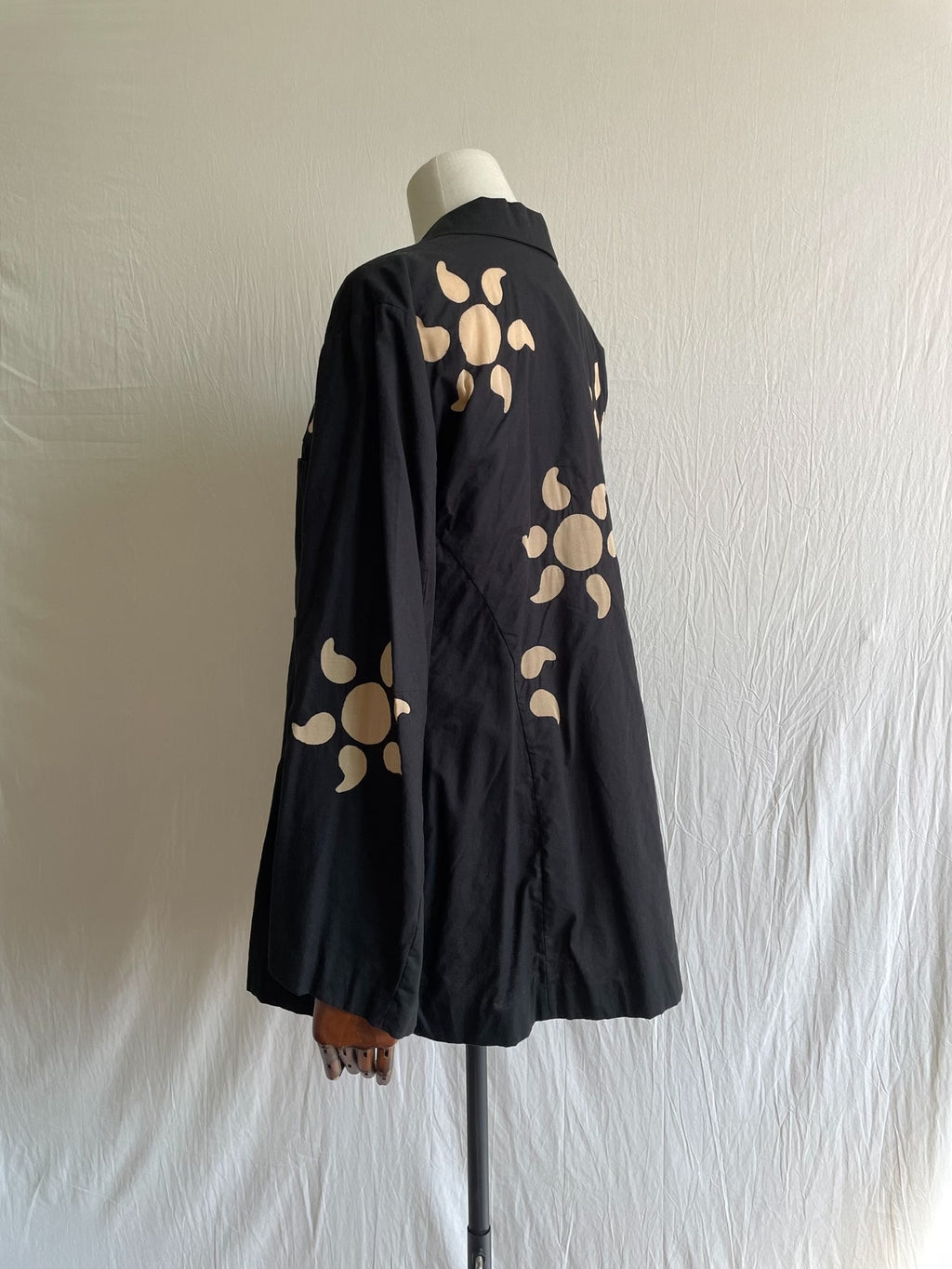 Issey Miyake 1990s Night Flame Black Top