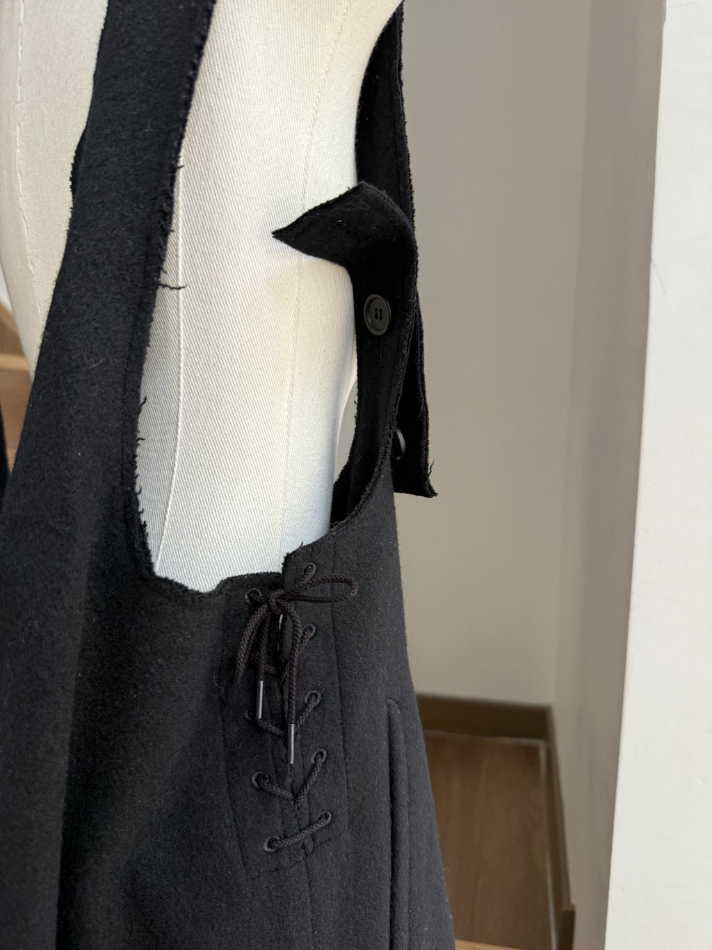 Yohji Yamamoto AW22 Wool Fringe Dress