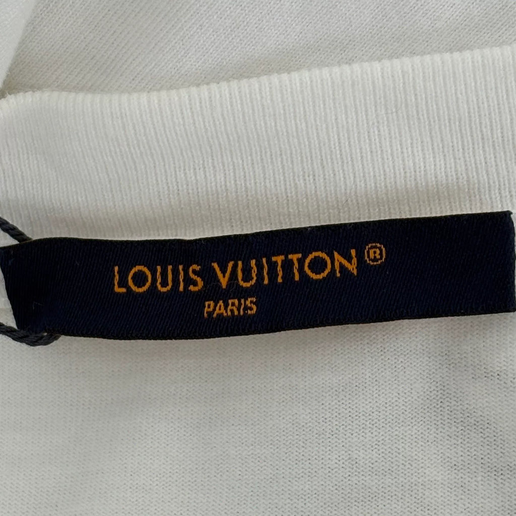 Louis Vuitton White Conch Shell Print Short Sleeve Top