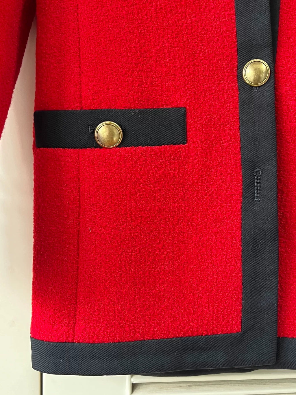 Saint Laurent red wool coat