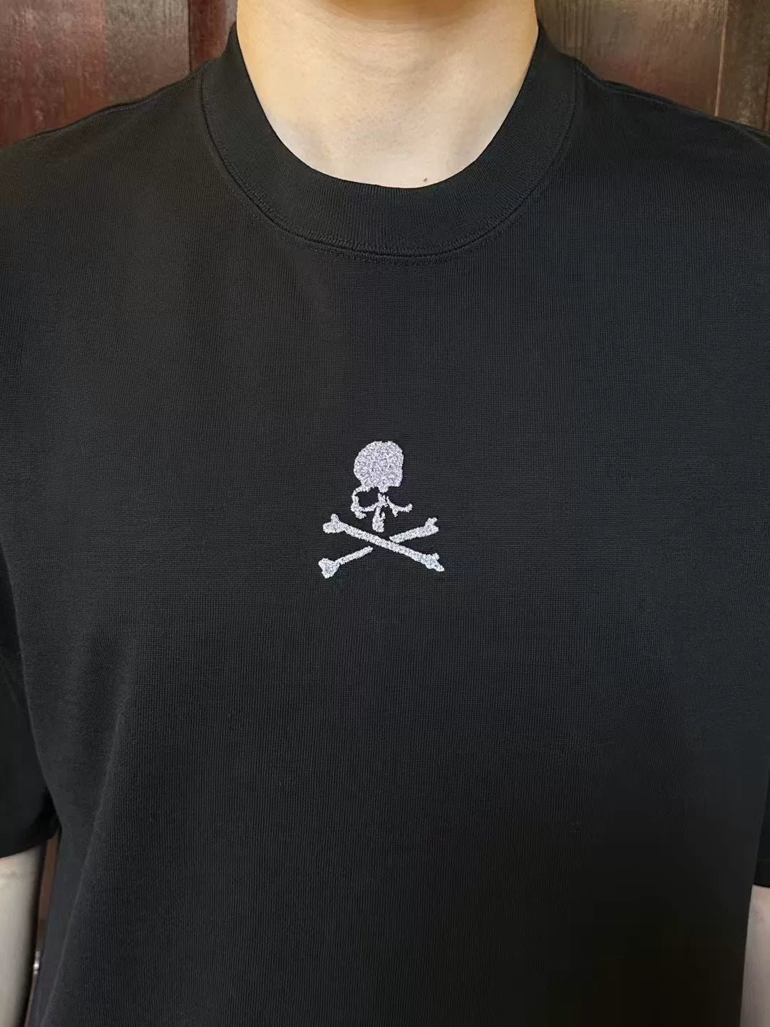 mastermind Japan SS25 Black Boxy Fit Loopwheel Cotton T-Shirt