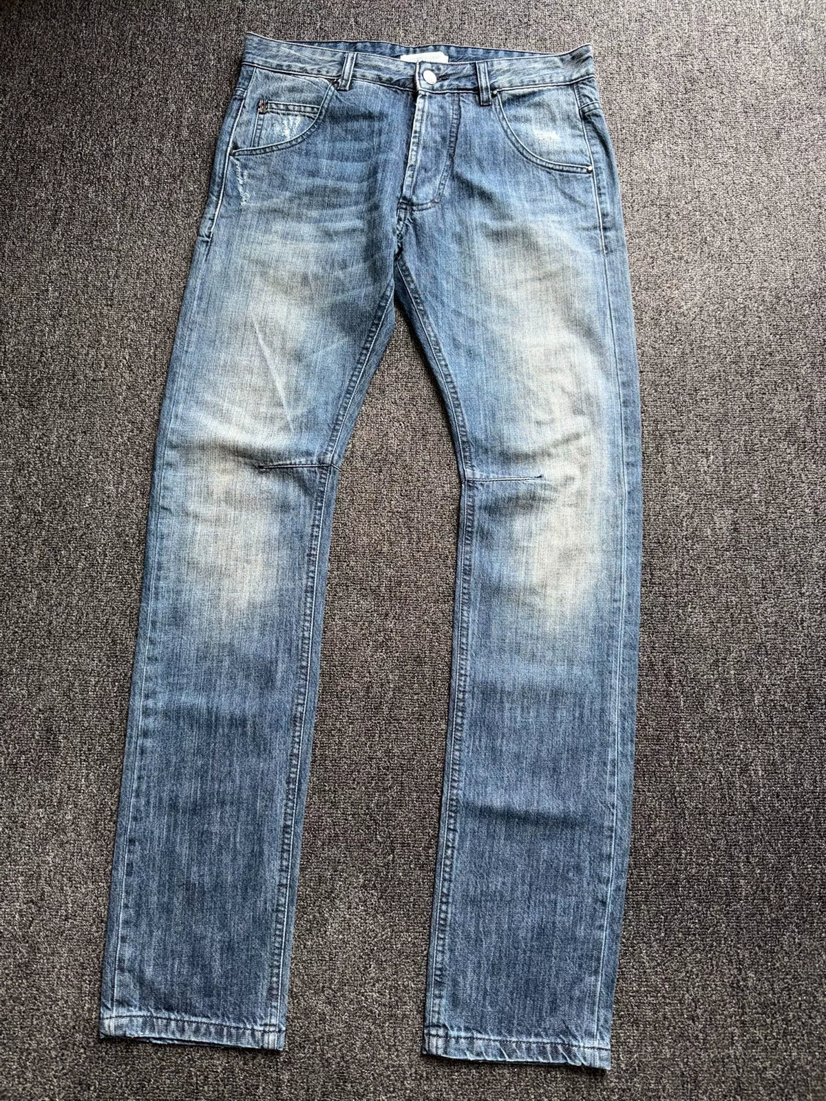 Pierre Balmain 12ss blue distressed denim jeans