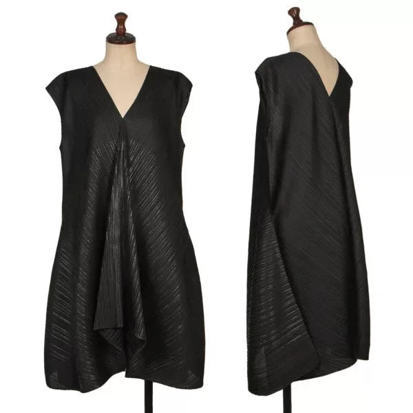 Issey Miyake Vintage Black Pleated Dress