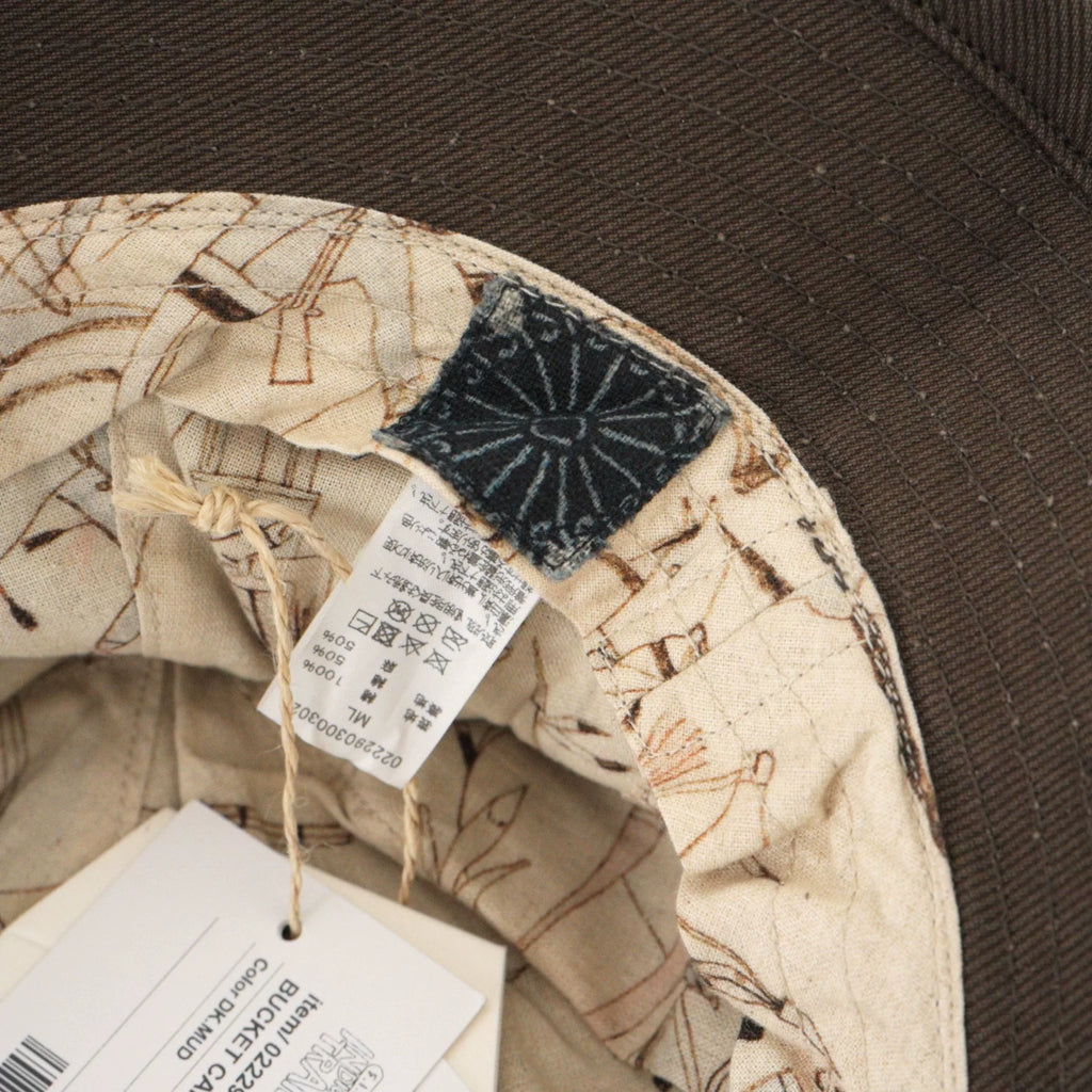 VISVIM I.C.T BUCKET CAP (N.D) Natural Mud-Dyed Bucket Hat