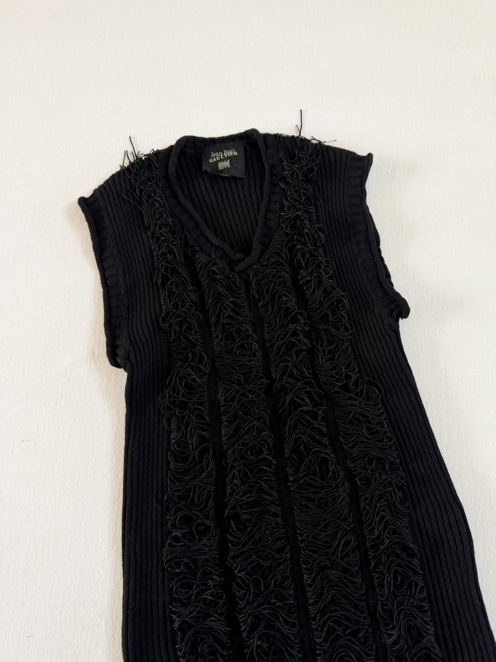 Jean Paul Gaultier Vintage Sleeveless Knit Vest Wool Top